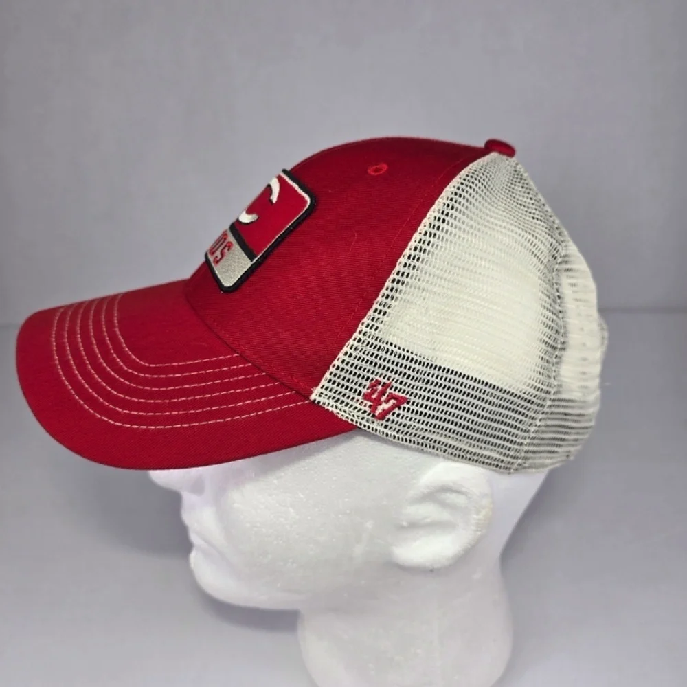 Cincinnati Reds '47 Brand MLB Trucker Hat Red White Mesh Snapback Youth OSFA